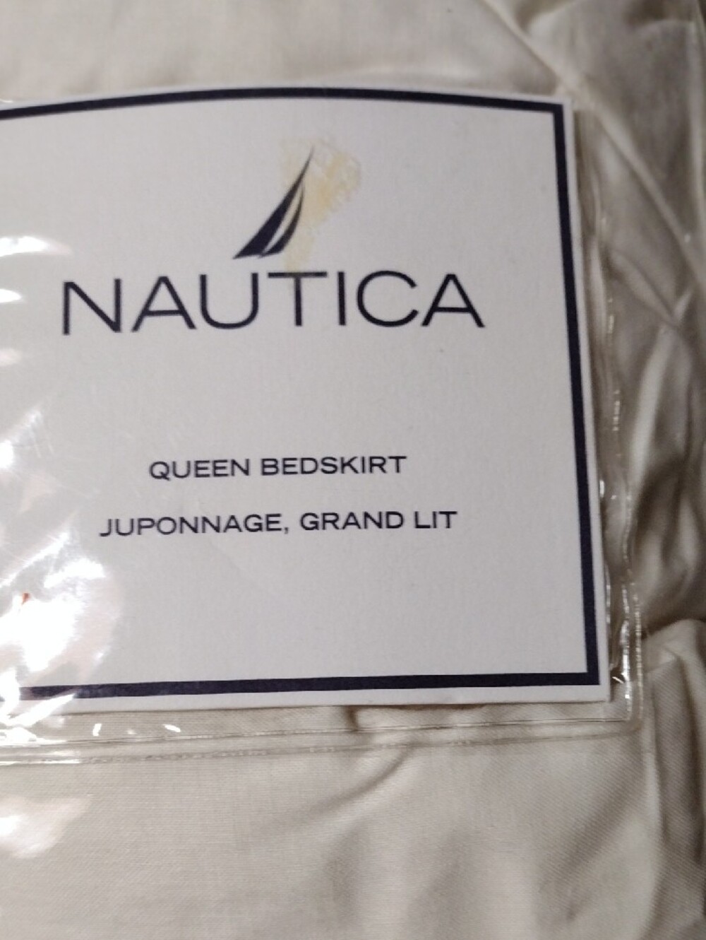 Nautica Classic Cream Queen Ruffled Bed Skirt New in package - Picture 2 of 10